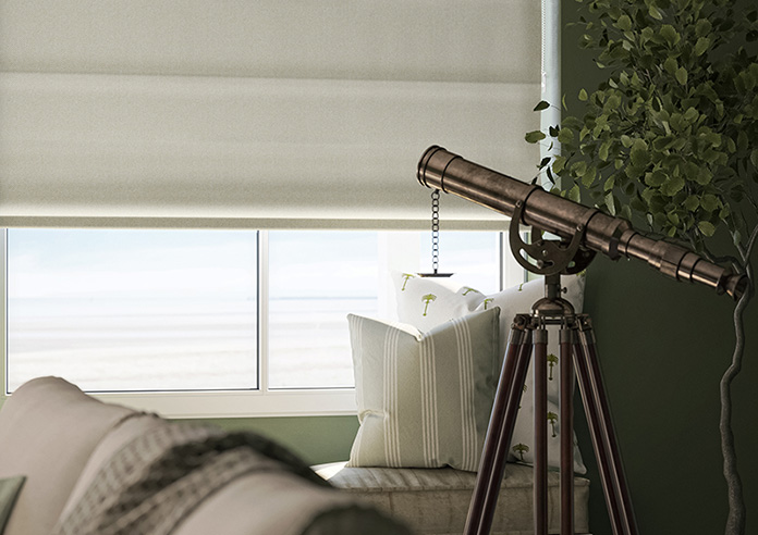 Soft Chevron, Toffee - Motorised Roman Blind - Image 5